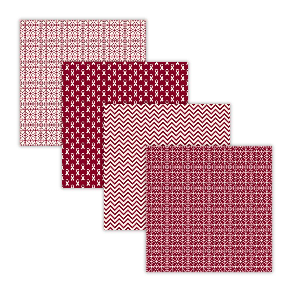 Burgundy Ivory Head Neck Cancer Awareness Digital Paper