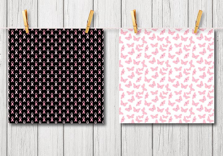 Breast Cancer Awareness Digital Papers and Backgrounds