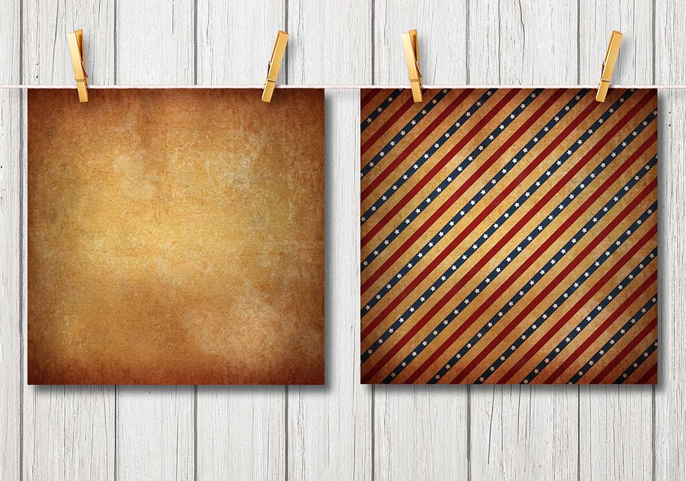 Vintage Patriotic Digital Scrapbook Papers and Backgrounds, Textured 4th of July Backgrounds