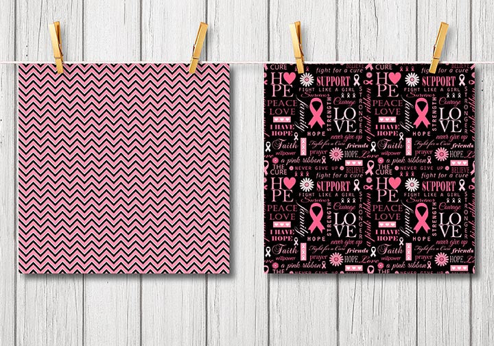 Breast Cancer Awareness Digital Papers and Backgrounds