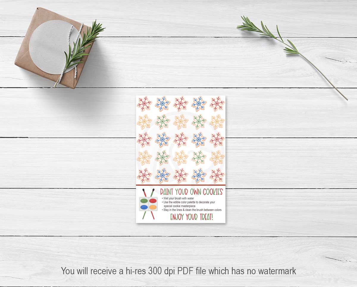 christmas holiday kids grandparents diy printable cookie card baking supplies ideas fast easy