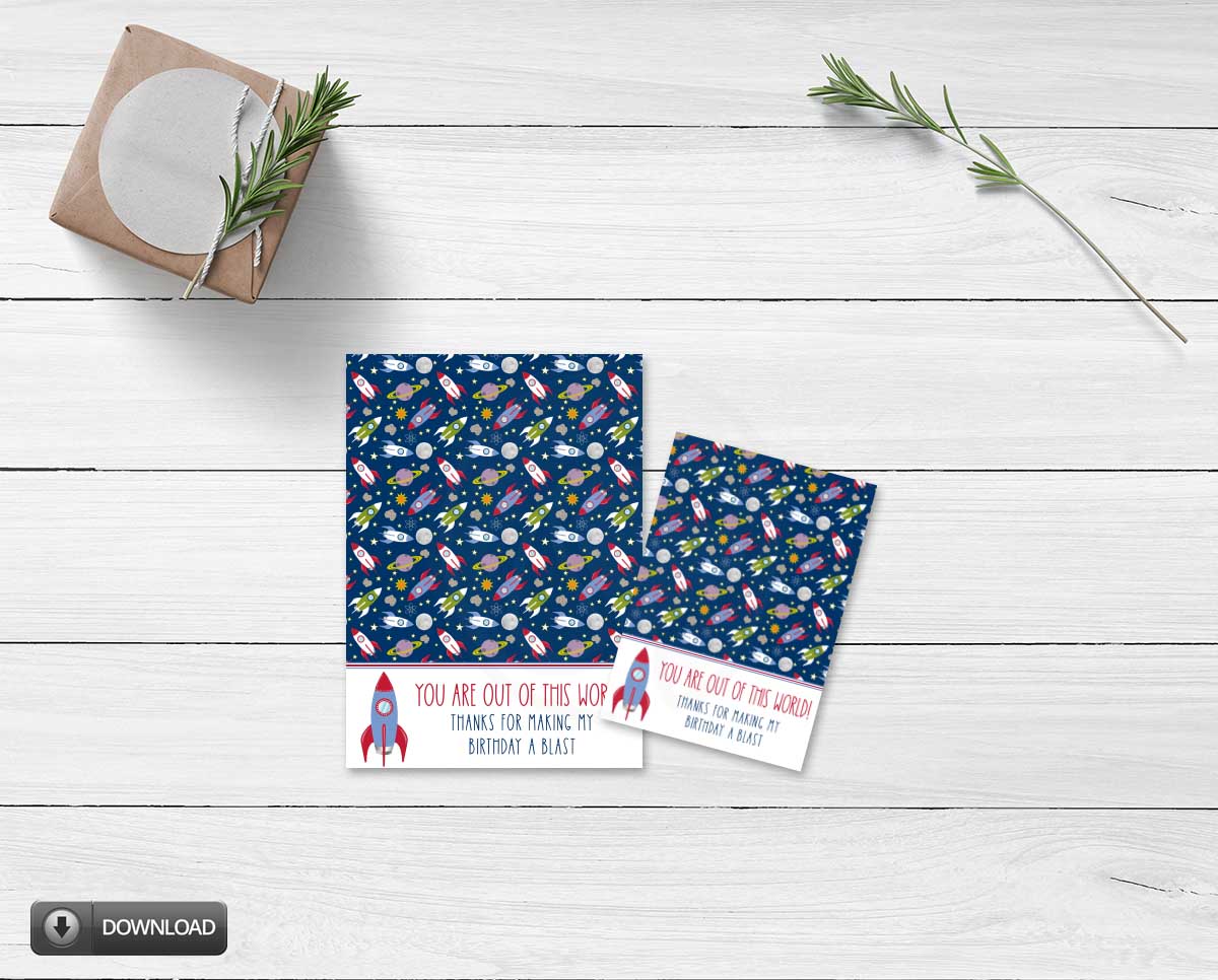 outer space mini and large cookie card