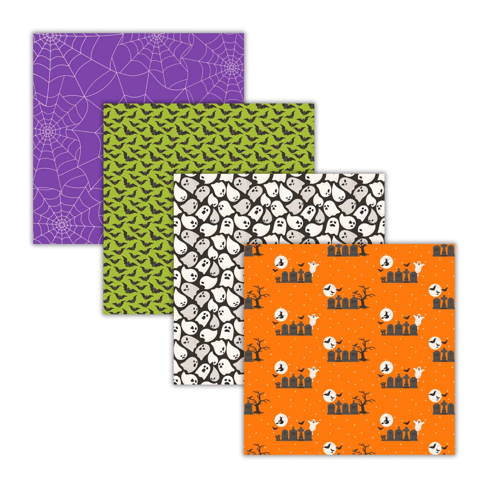 Spooky Halloween Digital Scrapbook Paper Backgrounds