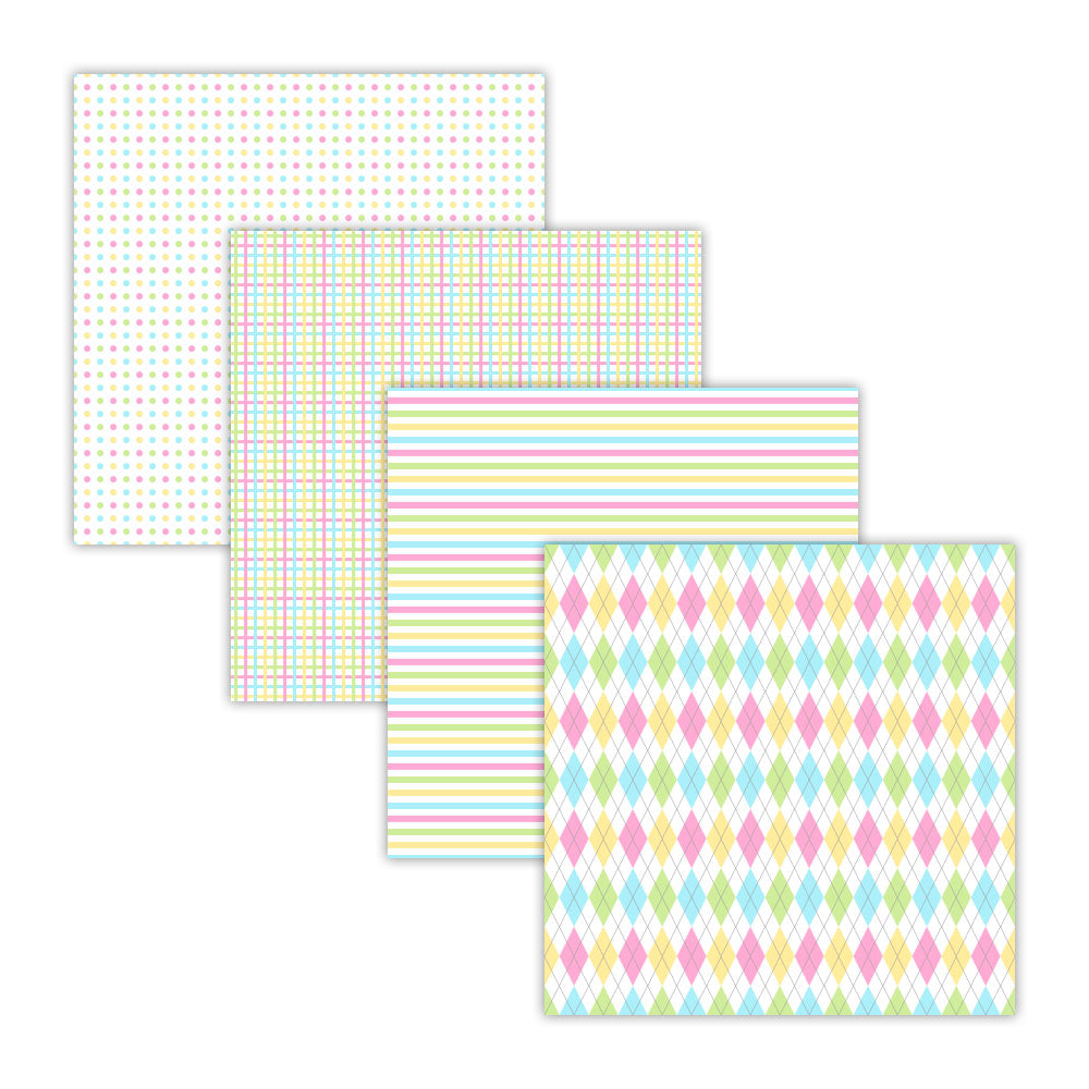 Easter Bunny Digital Scrapbook Paper Backgrounds