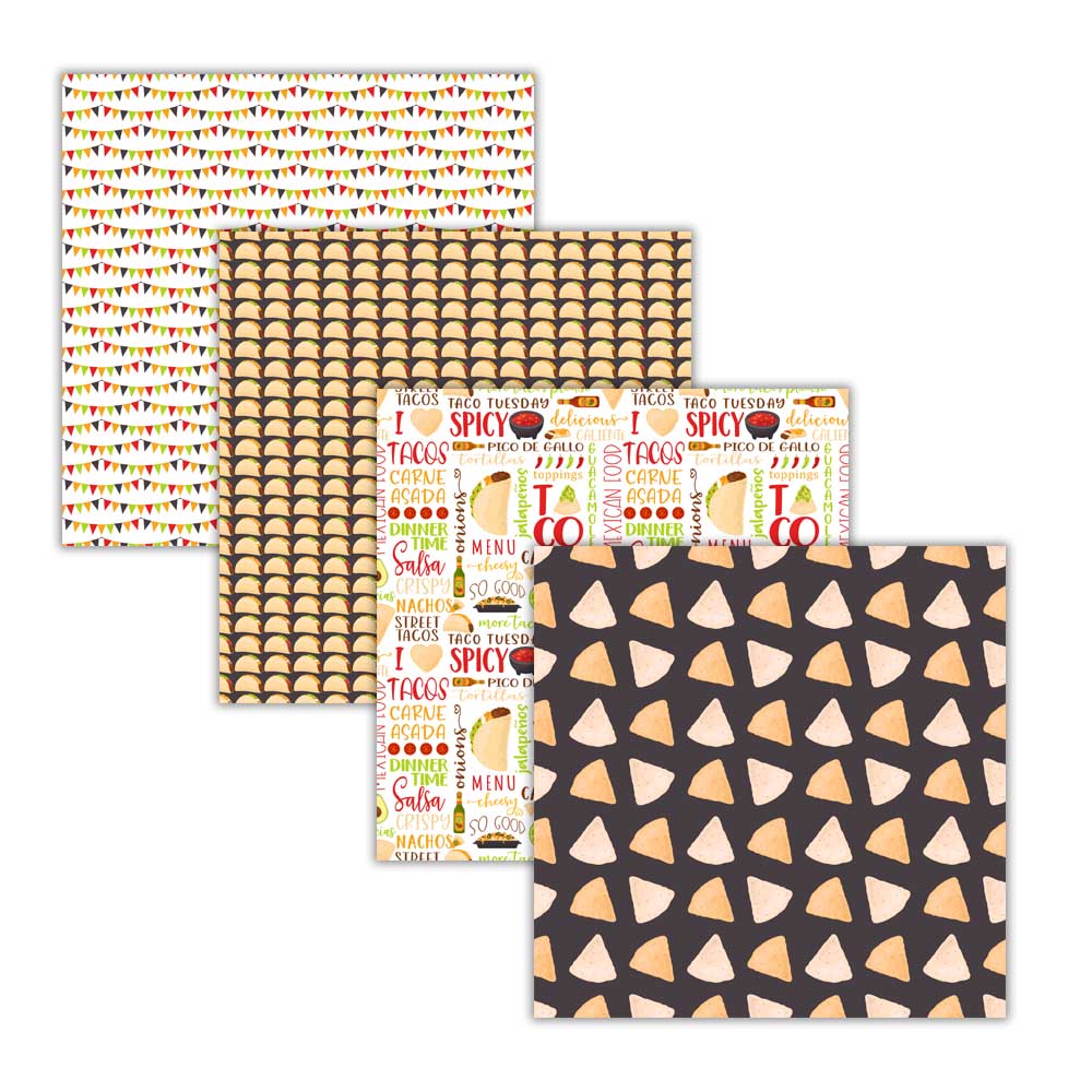 Taco Tuesday Digital Papers and Backgrounds