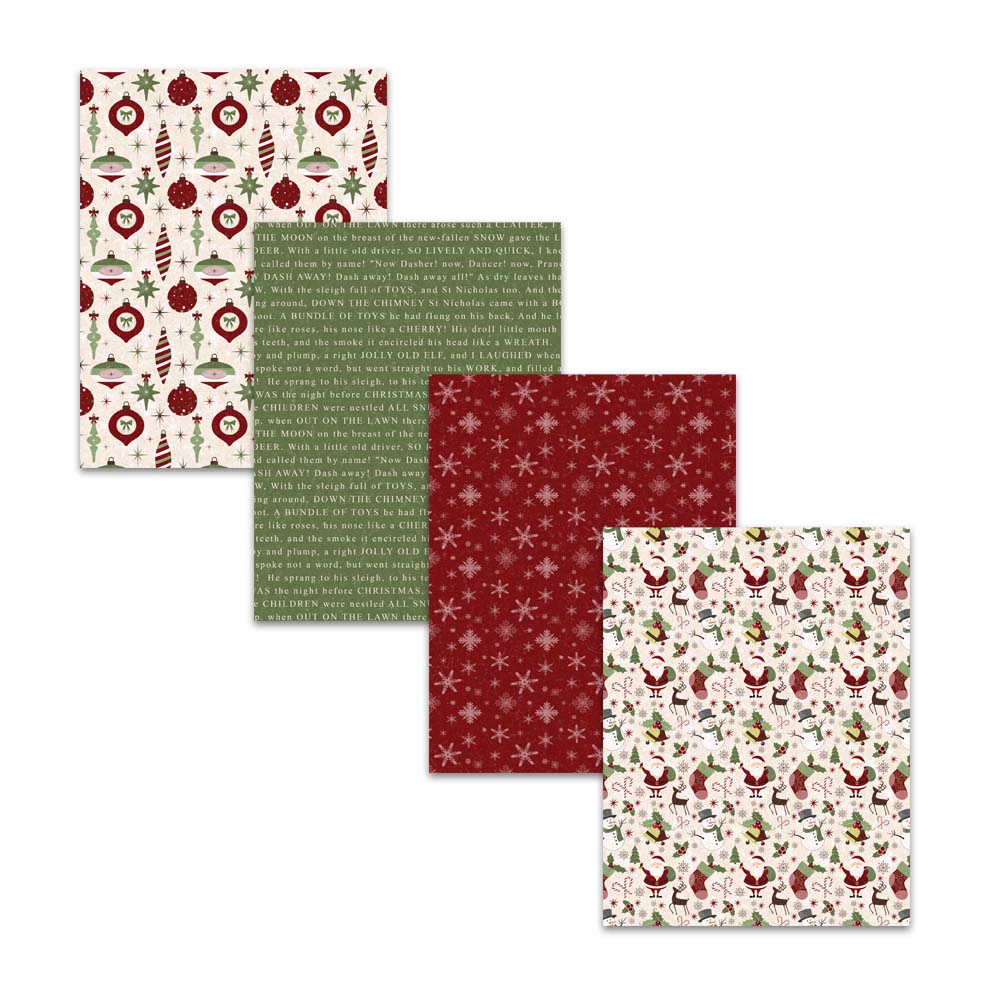 8.5x11 Textured Red & Green Christmas Digital Paper