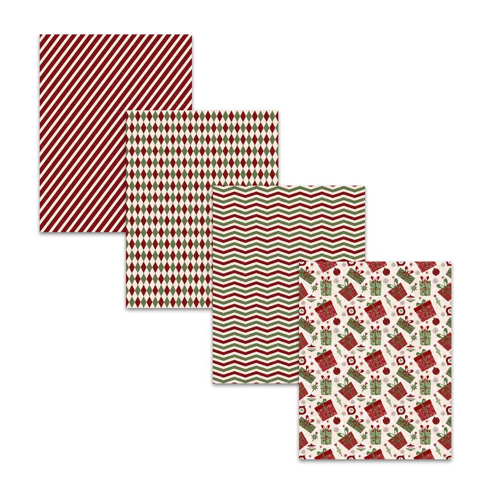 8.5x11 Textured Red & Green Christmas Digital Paper