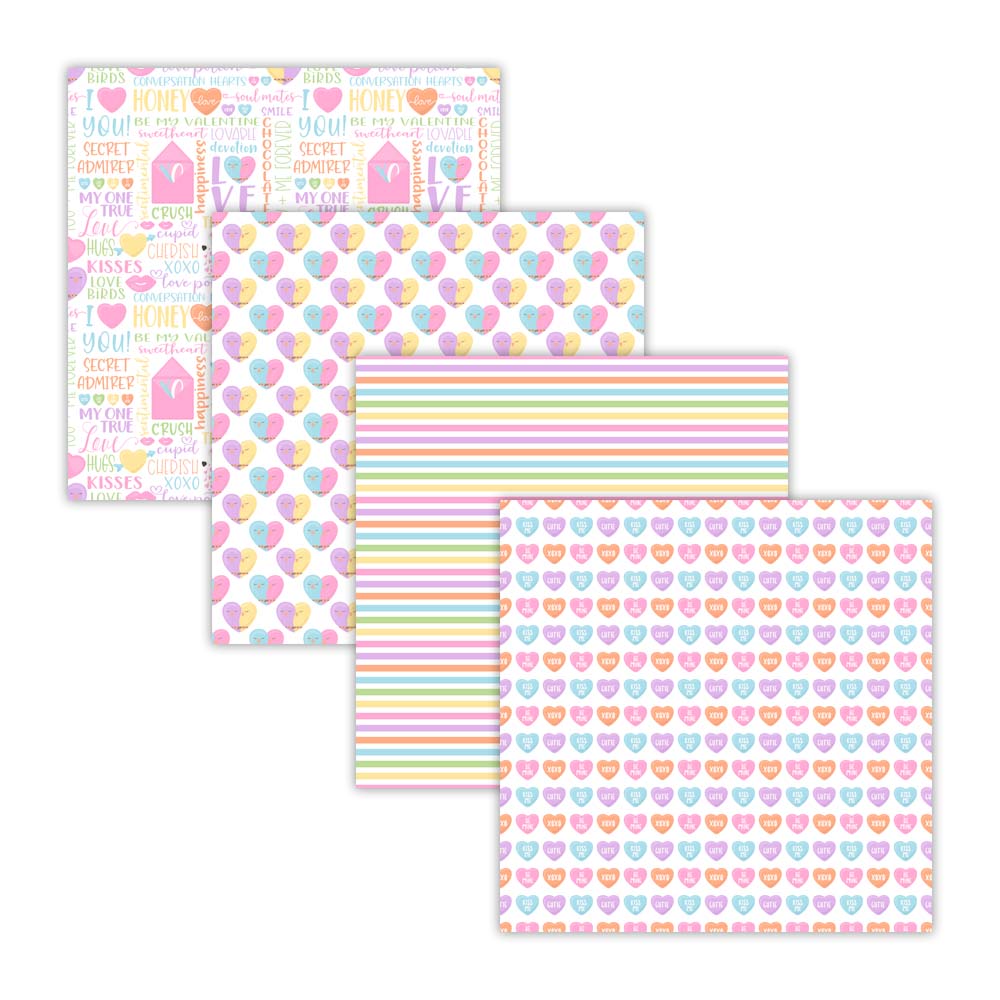 valentine's day word collage sheet, lovebird backgrounds, pastel stripe digital paper