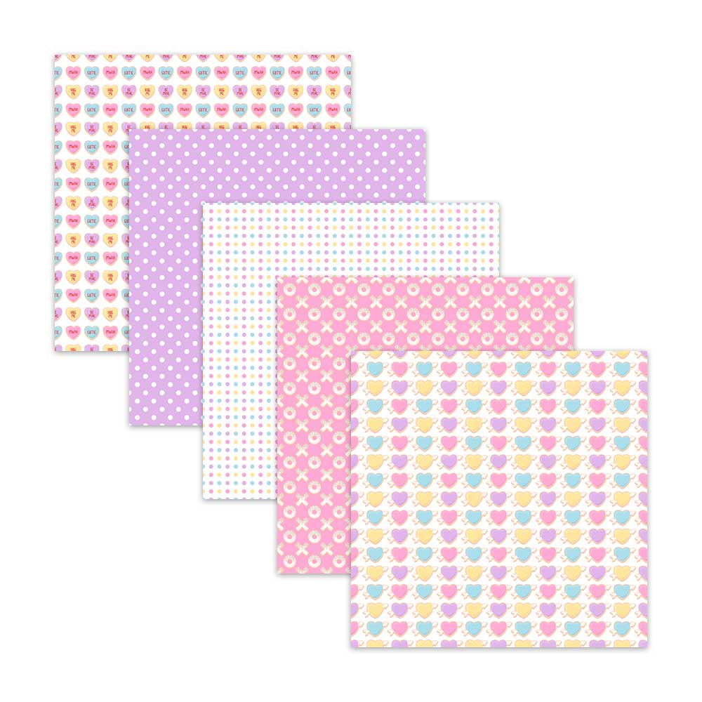 valentine's day digital scrapbook scrapbooking paper pack commercial use royalty free hugs kisses xoxo