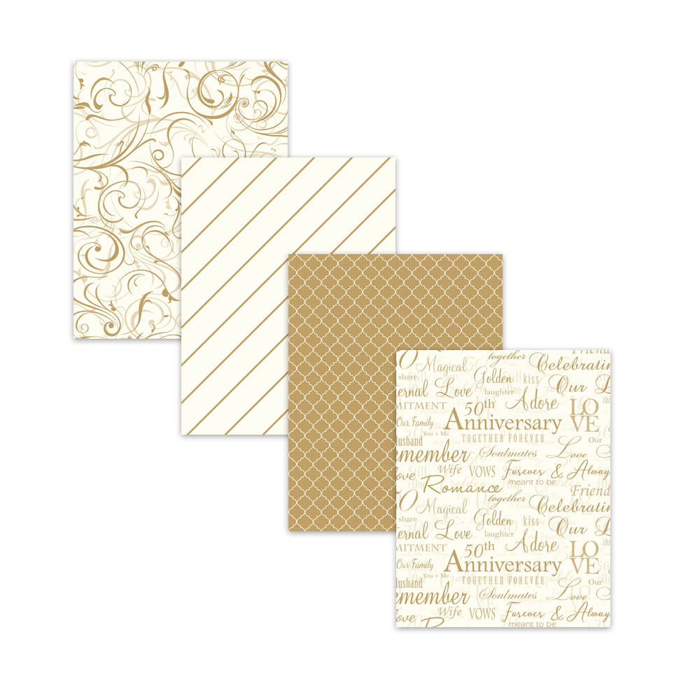 golden anniversary printable 8.5x11 paper patterns designs