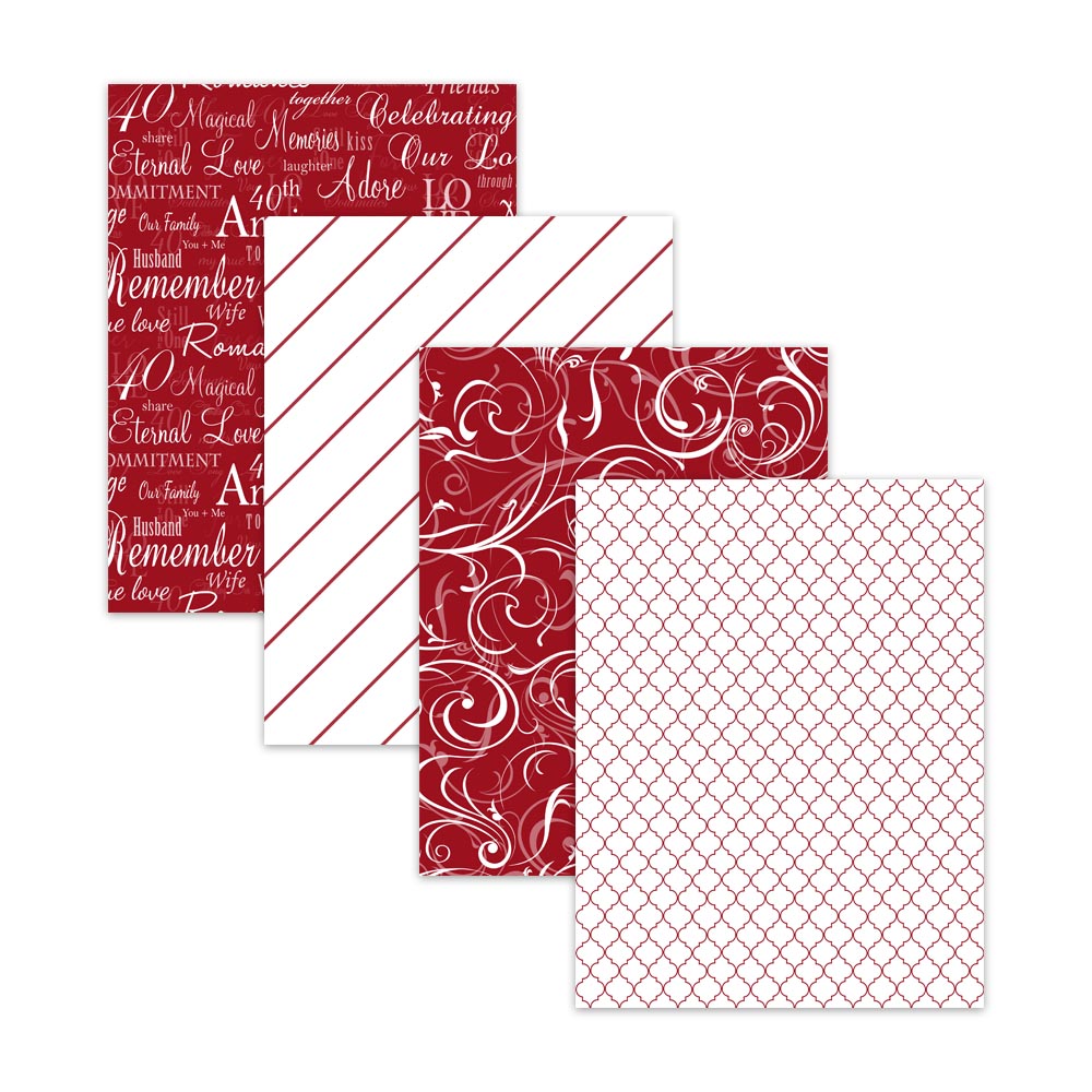 printable ruby anniverary digital scrapbook paper patterns designs