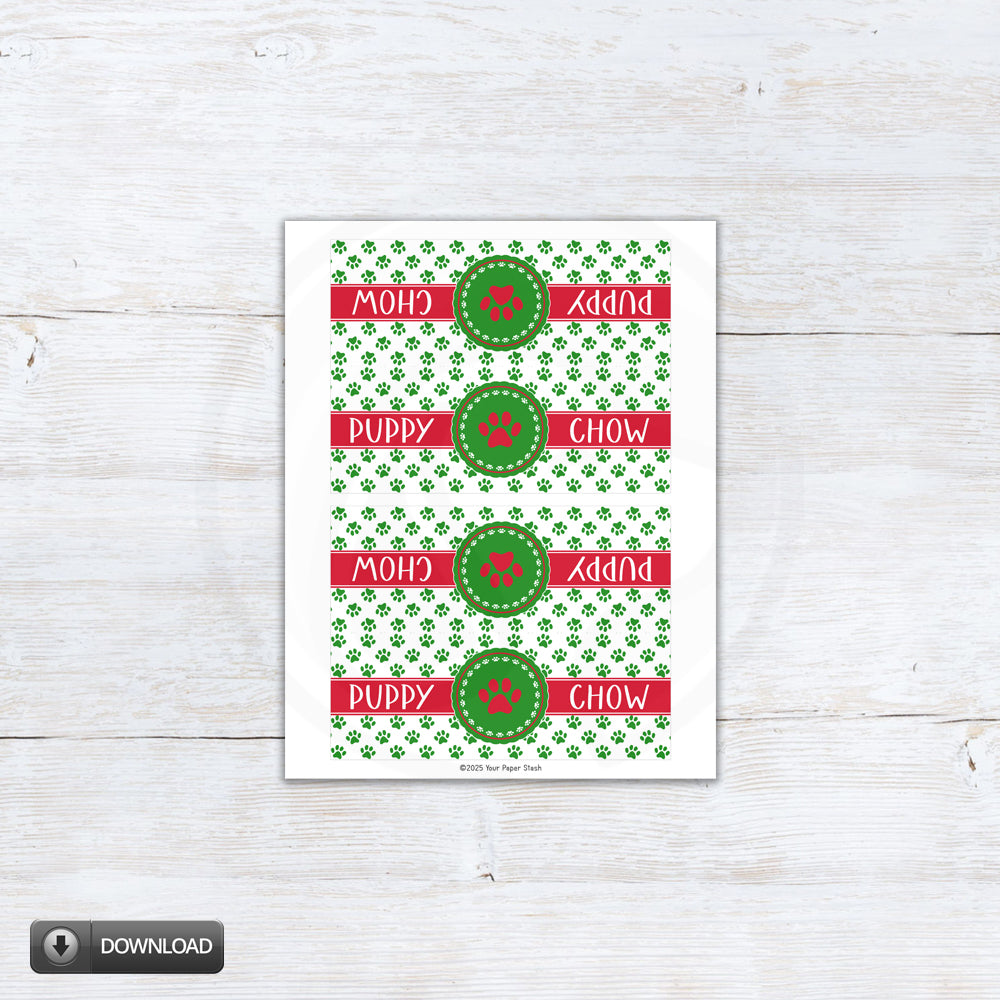 Christmas treat bag topper printable download for children's classroom parties