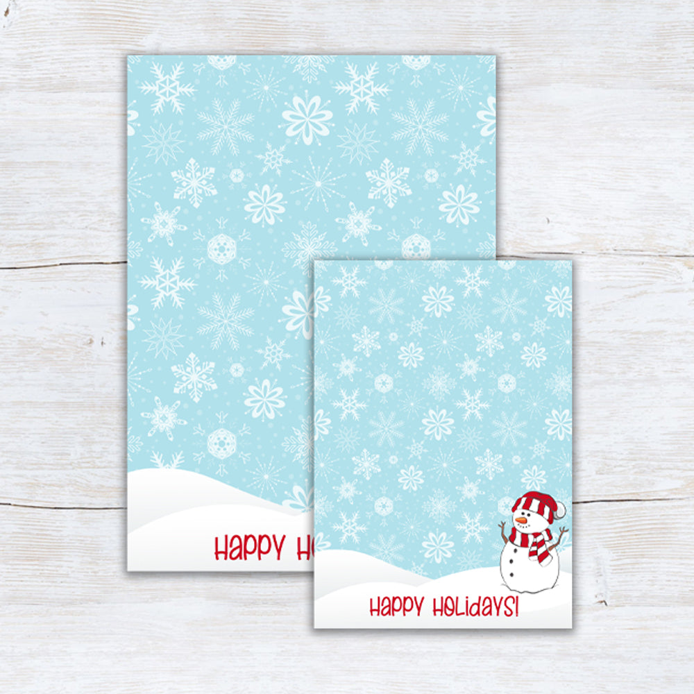 printable Happy Holidays snowman cookie card backers - 2 sizes instant download