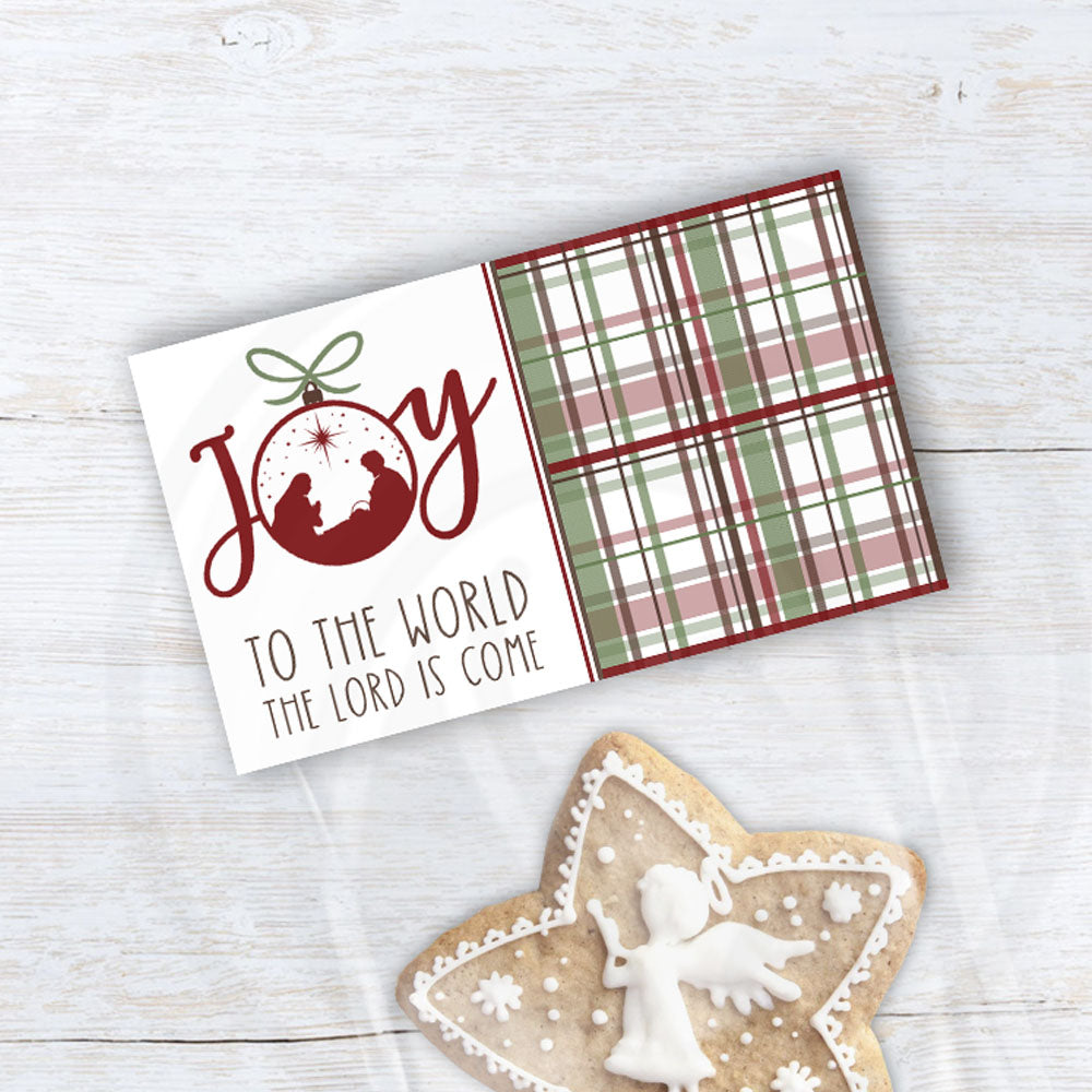 Christmas Joy to the World bag toppers for party favors and special treats