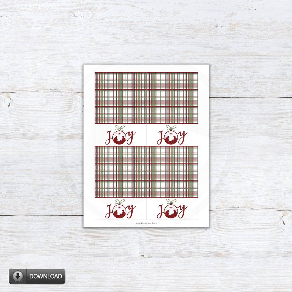 Christmas mini cookie cards printable instant download 3.5x5