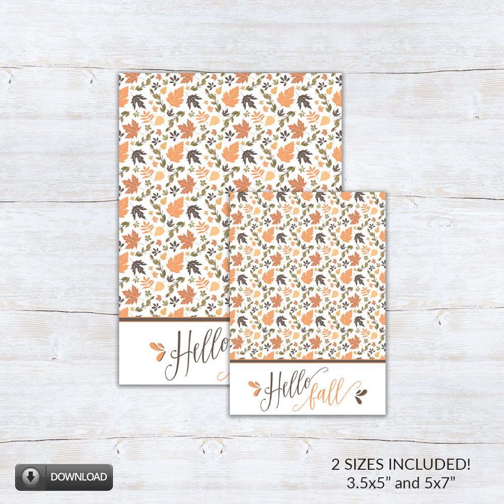 thanksgiving and fall cookie card printable backers for packaging