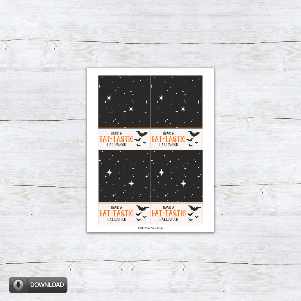 Halloween Bat-Tastic Cookie Card Backers, 2 sizes