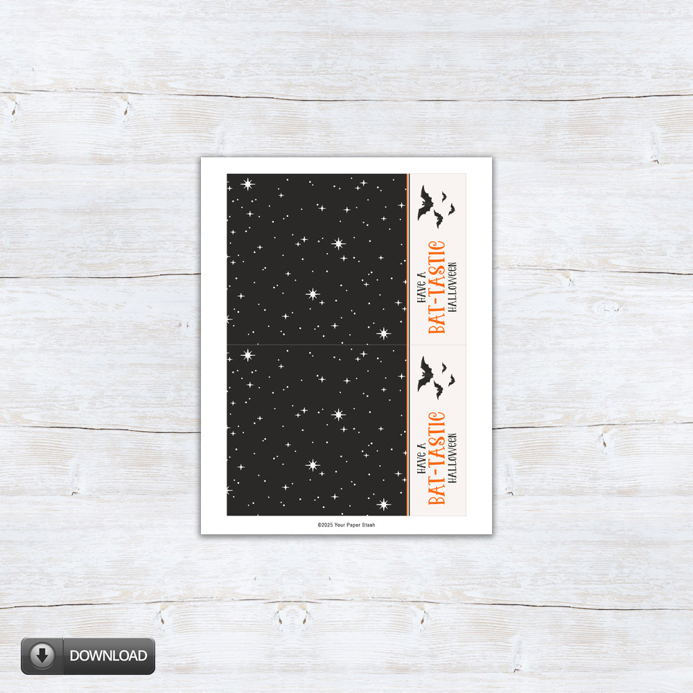 Halloween Bat-Tastic Cookie Card Backers, 2 sizes