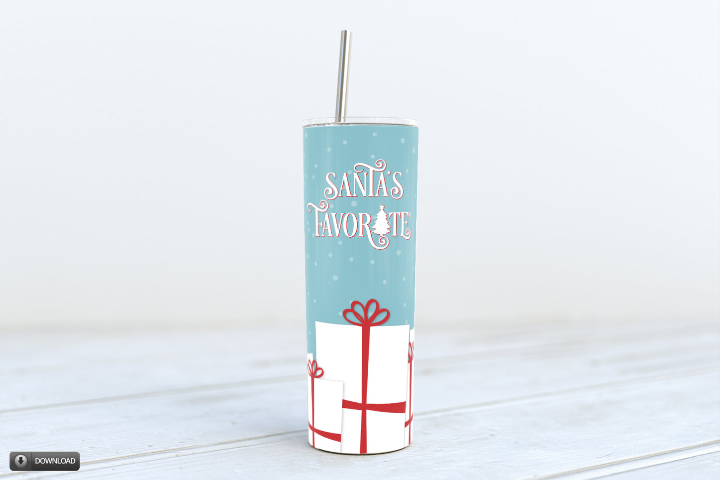 blue Christmas Santa's favorite skinny tumbler sublimation design instant download small business commerical use 