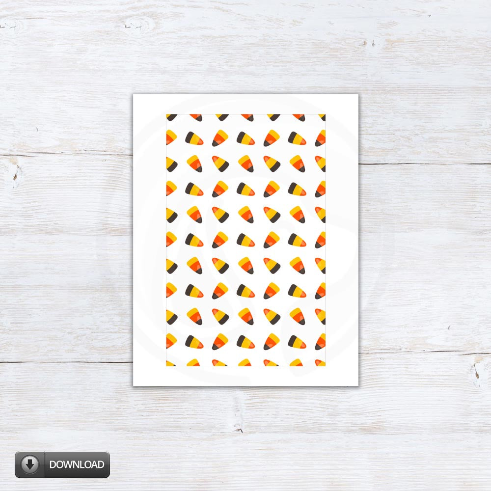 printable thanksgiving candy corn cookie box backer and liner