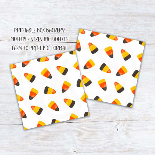 printable candy corn cookie card backers and tags