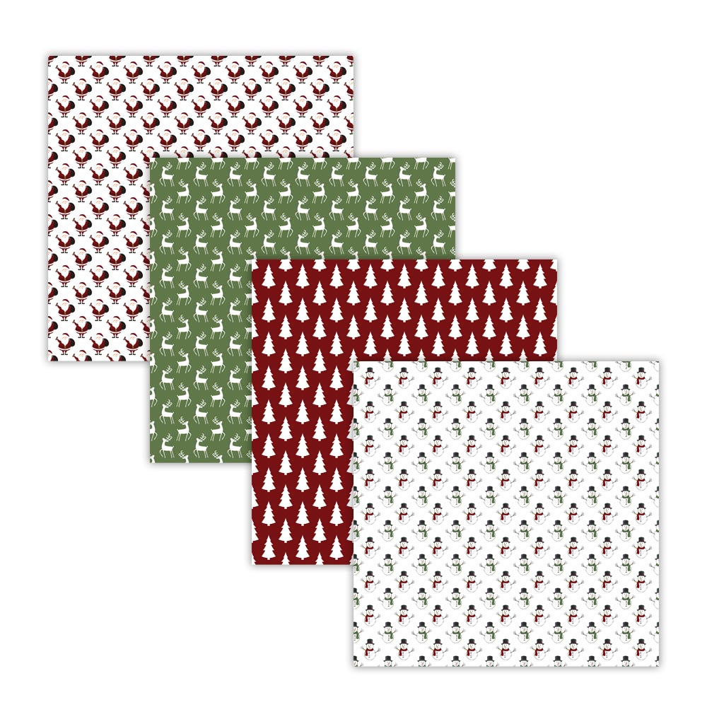 Traditional Christmas Digital Paper Pack