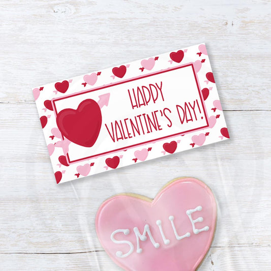 printable valentines day treat candy and cookie bag toppers