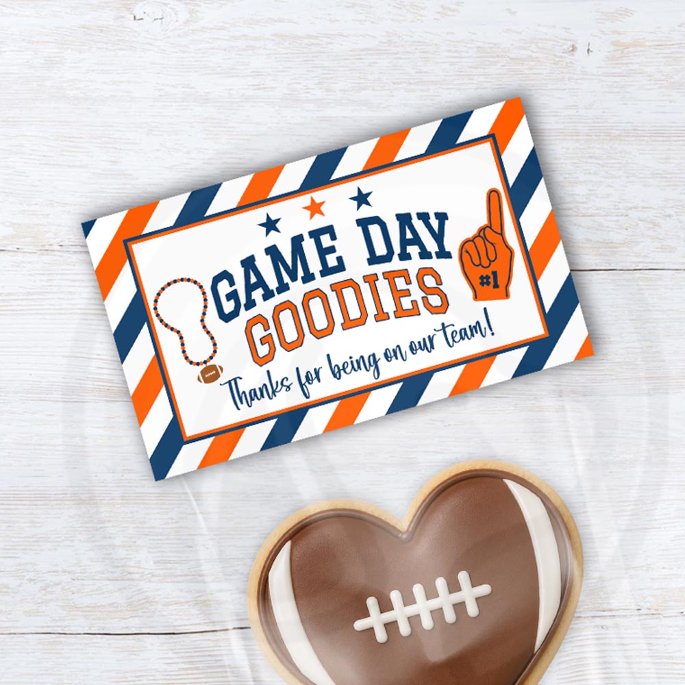 Football Team Treat Bag Toppers Printable, Game Day Goodies Favor Toppers, Football Player Gift, Team Mom Coach Treat Bags