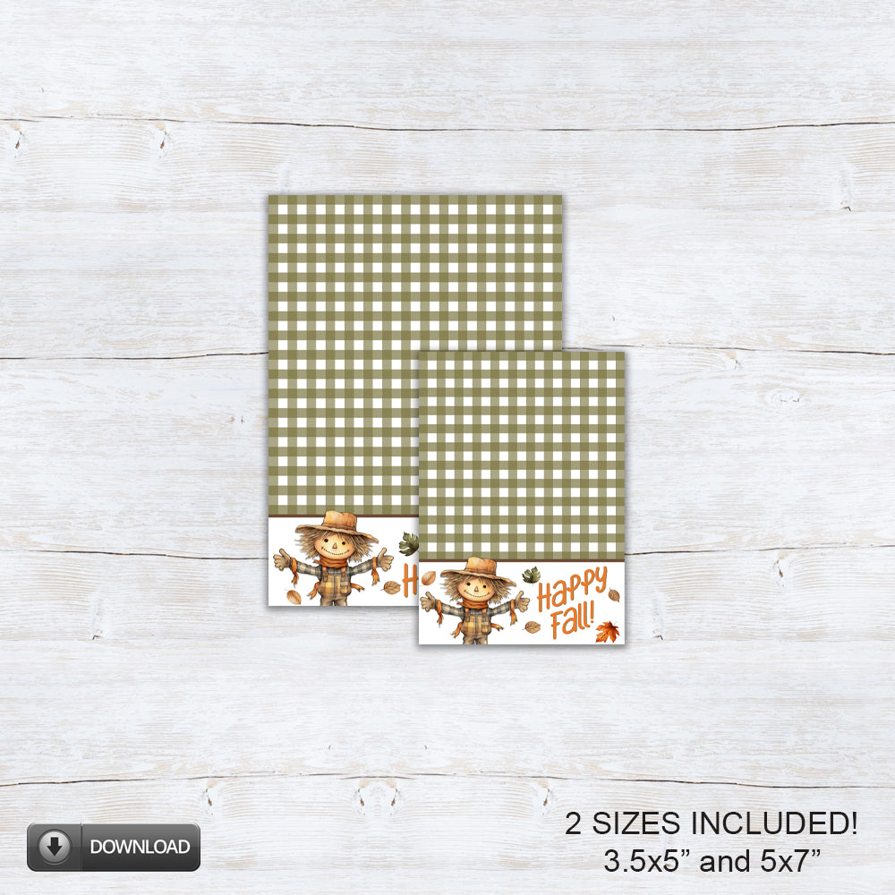 printable scarecrow cookie card backer packaging download diyd 