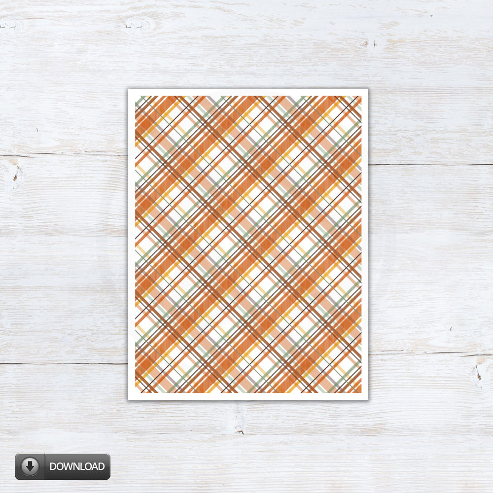 Plaid Autumn Cookie Box Backers for Thanksgiving Halloween