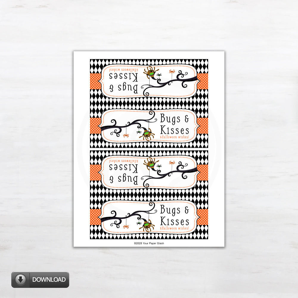 halloween treat bag toppers instant download printable