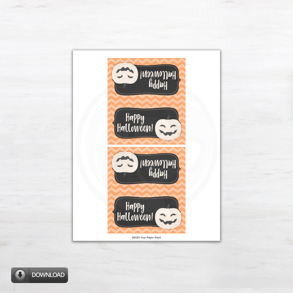 halloween candy and cookie bag toppers printable instant download