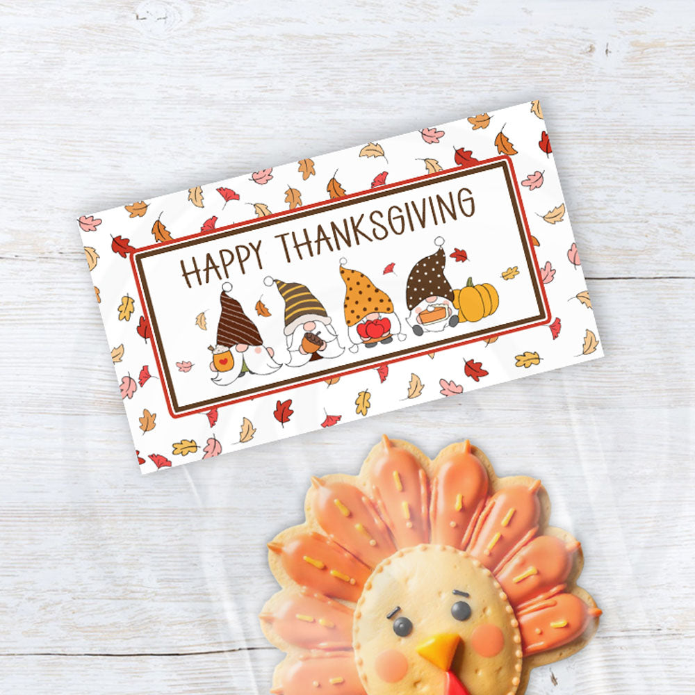 printable happy thanksgiving cookie candy and treat bag toppers