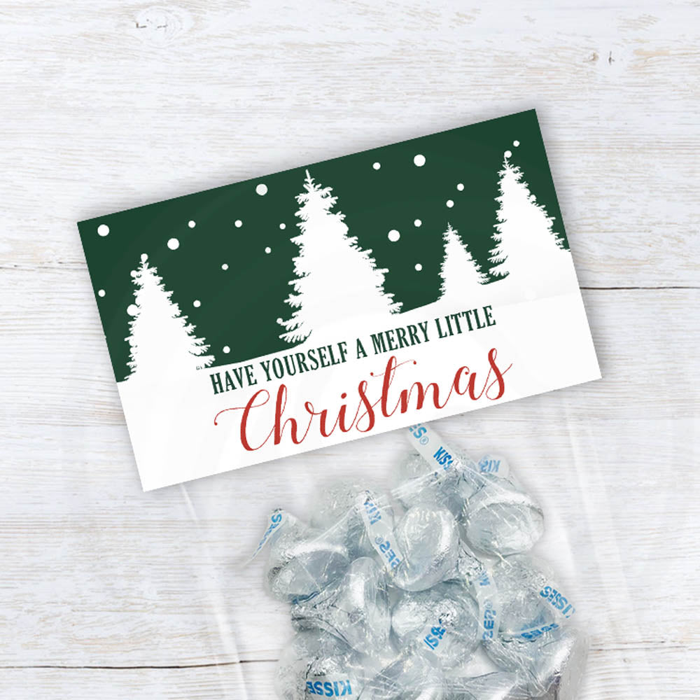 printable Christmas tree cookie bag toppers