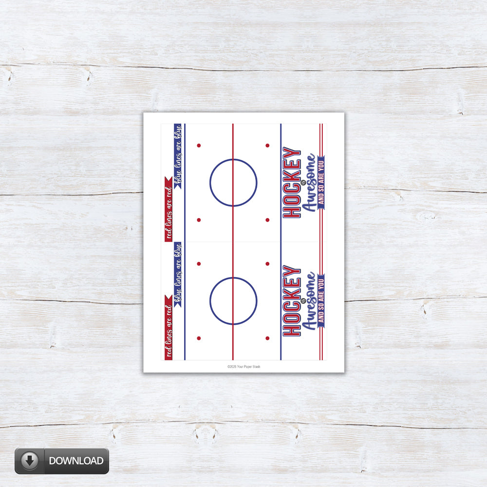 ice-hockey-party-printable-note-and-cookie-cards-your-paper-stash for Free Printable Hockey Birthday Cards Ice Hockey Party Printable Note and Cookie Cards – Your Paper Stash for Free Printable Hockey Birthday Cards