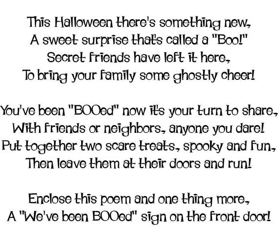 Halloween Boo Sign for Neighborhood Game - We've Been BOOED