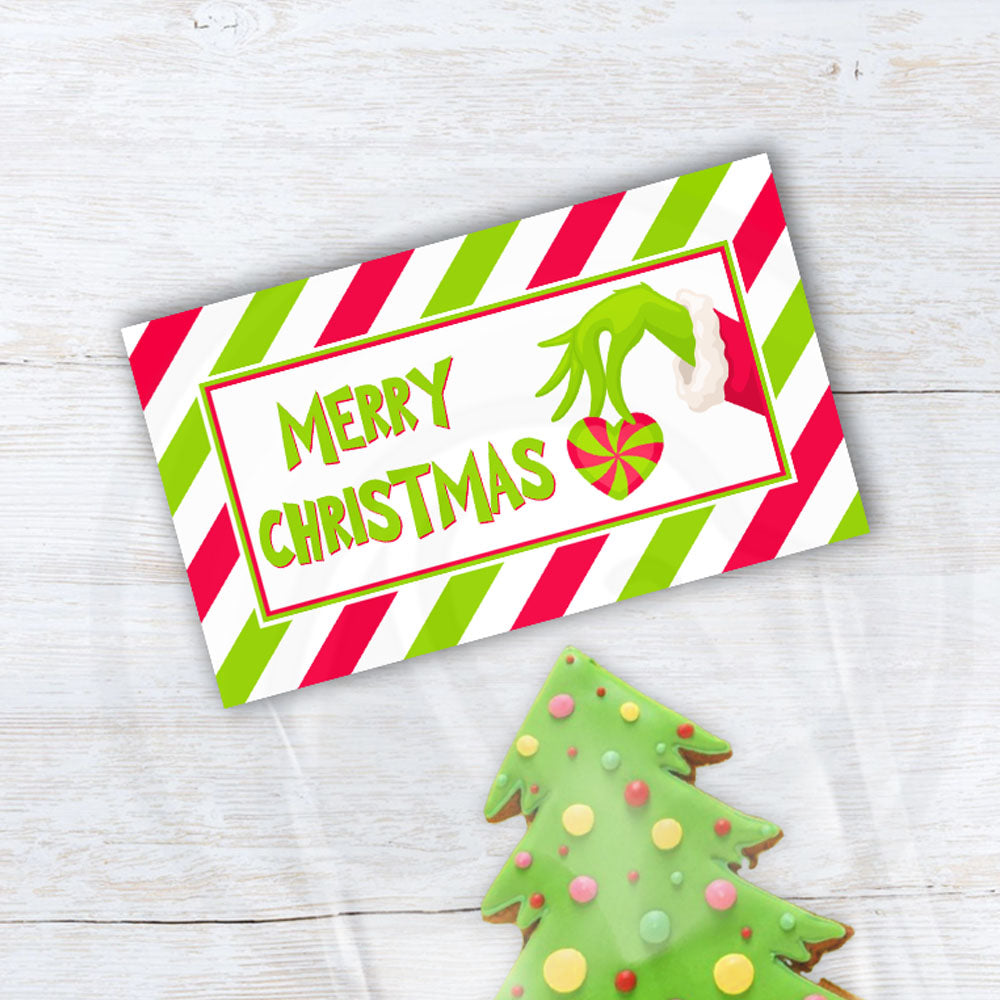 Merry Christmas treat bag toppers