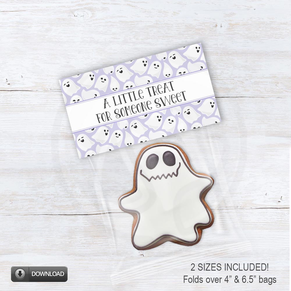 Halloween boo treat bag toppers