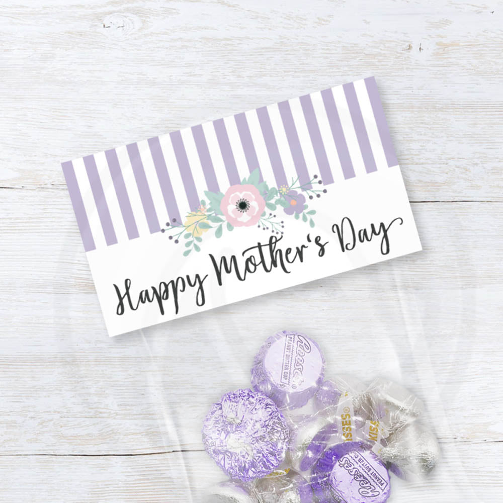 Mother’s Day Treat Bag Topper Printable – Floral Gift Tags (3 Sizes)