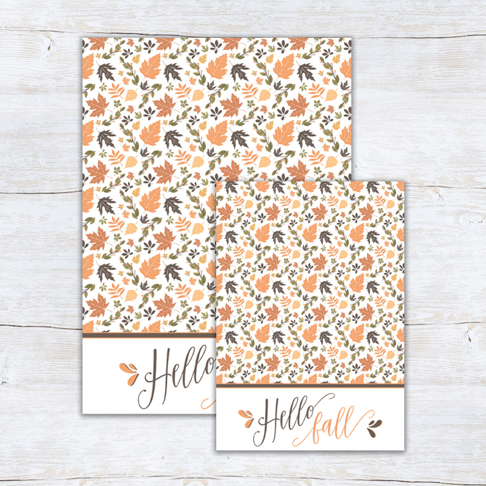 hello fall printable cookie card backers and tags