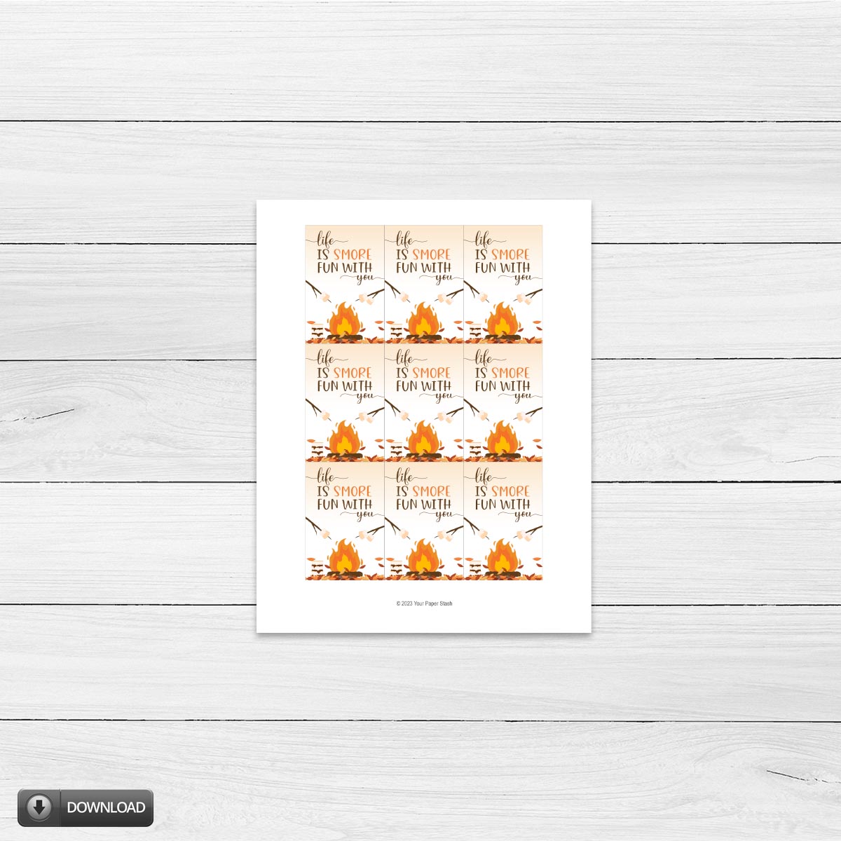 life is smore fun with you printable tags

