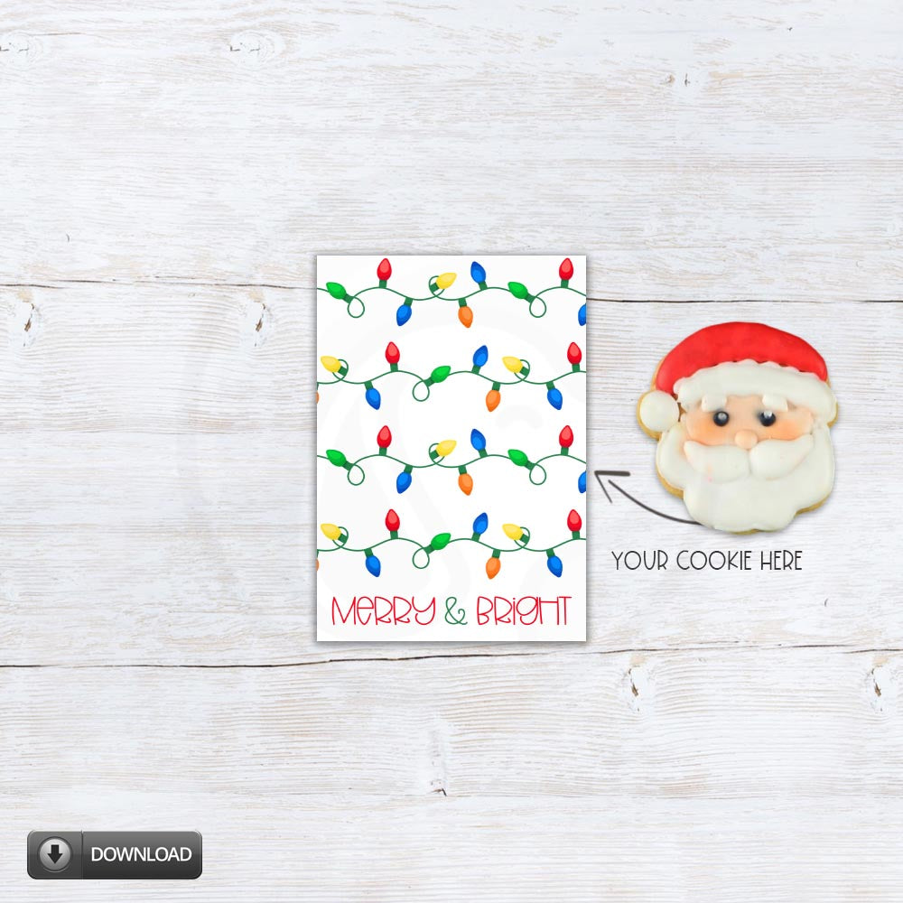 Christmas lights mini cookie card backer packaging