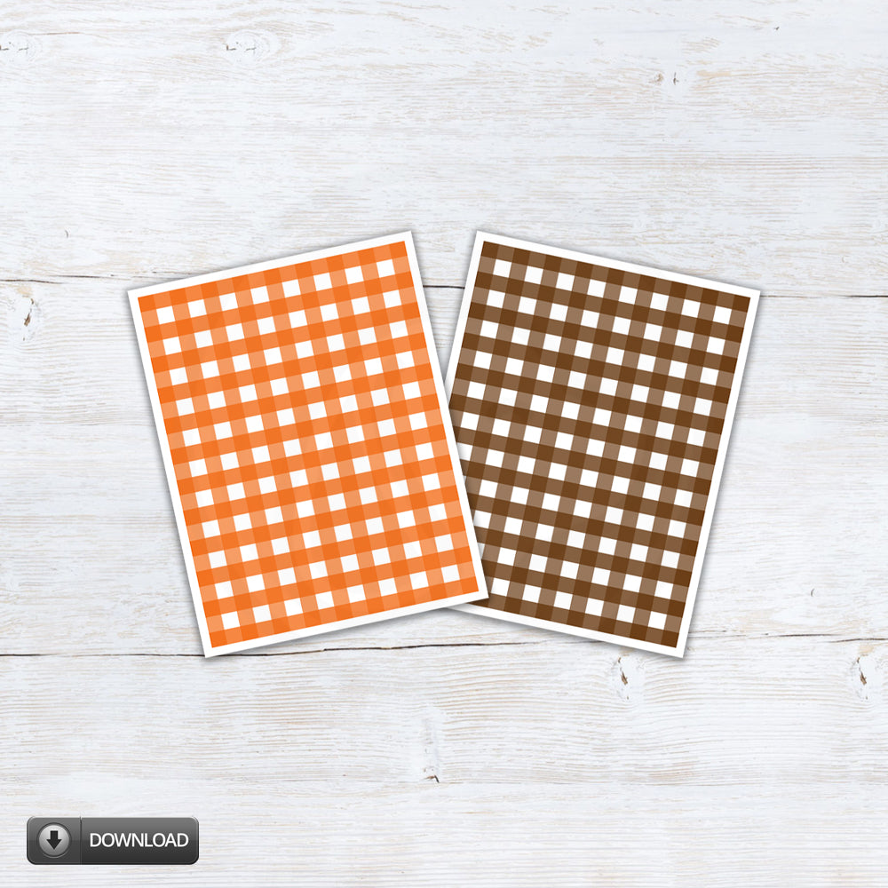 autumn gingham buffalo check cookie box backers