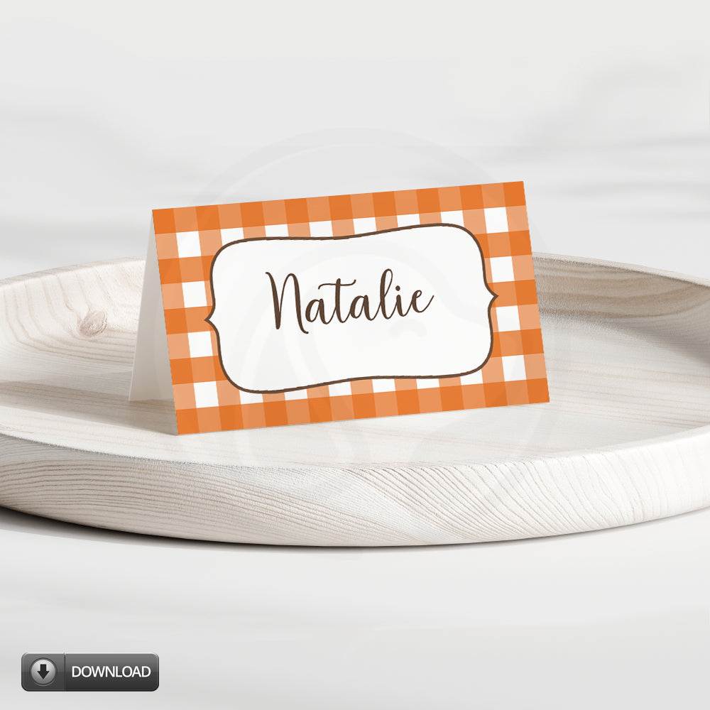 autumn wedding place cards printable download