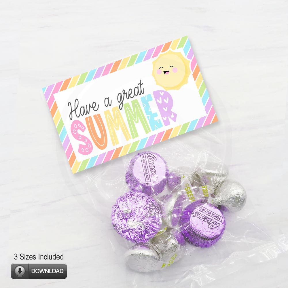 summer treat bag toppers
