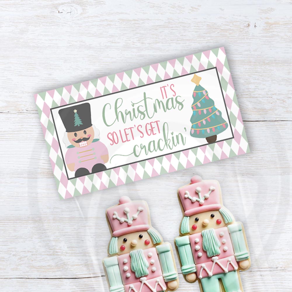 Christmas nutcracker treat and candy bag toppers