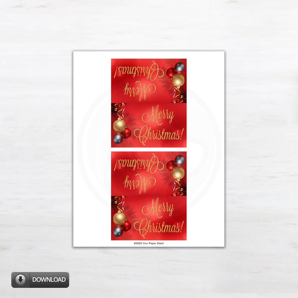 printable Christmas treat bag toppers