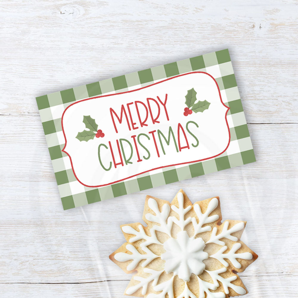 Merry Christmas cookie and treat bag toppers in 2 sizes instant download 