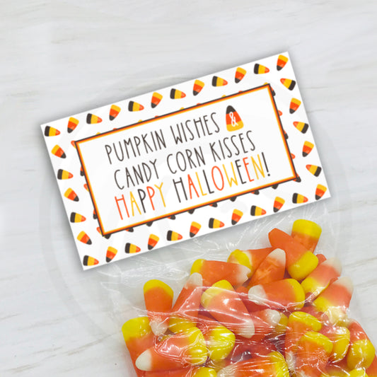 candy corn puns, candy corn sayings, candy corn treat bag toppers, candy corn printables