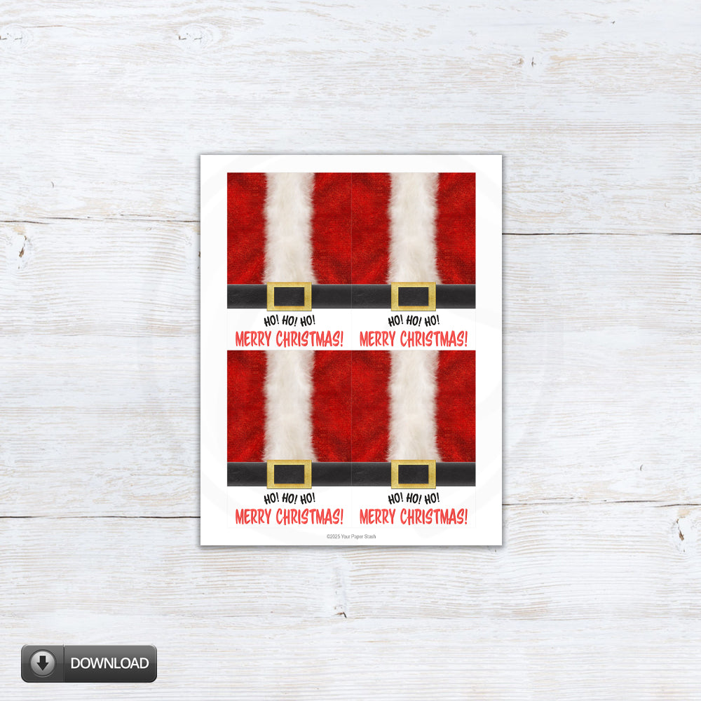 Printable Christmas mini cookie card backers - instant download